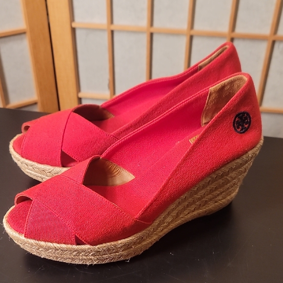 Tory Burch Shoes - TORY BURCH Espadrille Wedge Sandals Filipa